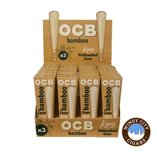OCB Bamboo Unbleached Cones – King 10 pack