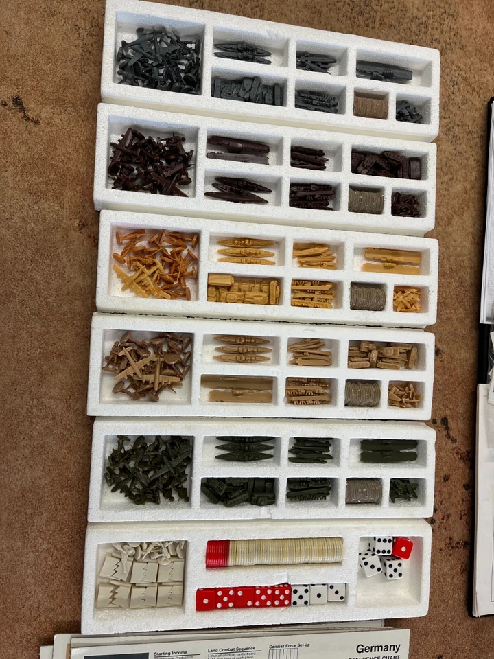 Axis & Allies MB Games Gamemaster 1984 WW2 WWII Strategy Larry Harris Board Game - Image 4 of 4