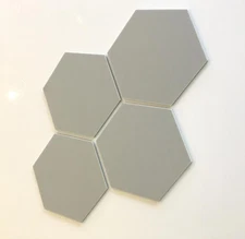 Hexagonal Acrylic Wall Tiles - Many Matt Solid Colour Choices - Bespoke Made