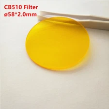 58*2.0mm 510nm Longpass Filter Yellow Optical Glass CB510 GG515