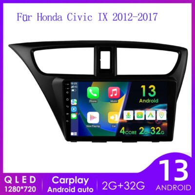Für Honda Civic IX 2012-2017 9'' Carplay Autoradio Android 15.0 GPS Navi WIFI RDS