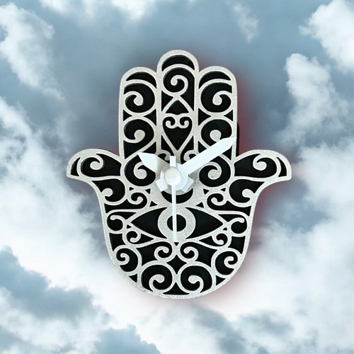 Mini Hamsa Fridge Magnet Clock - Picture 3 of 5