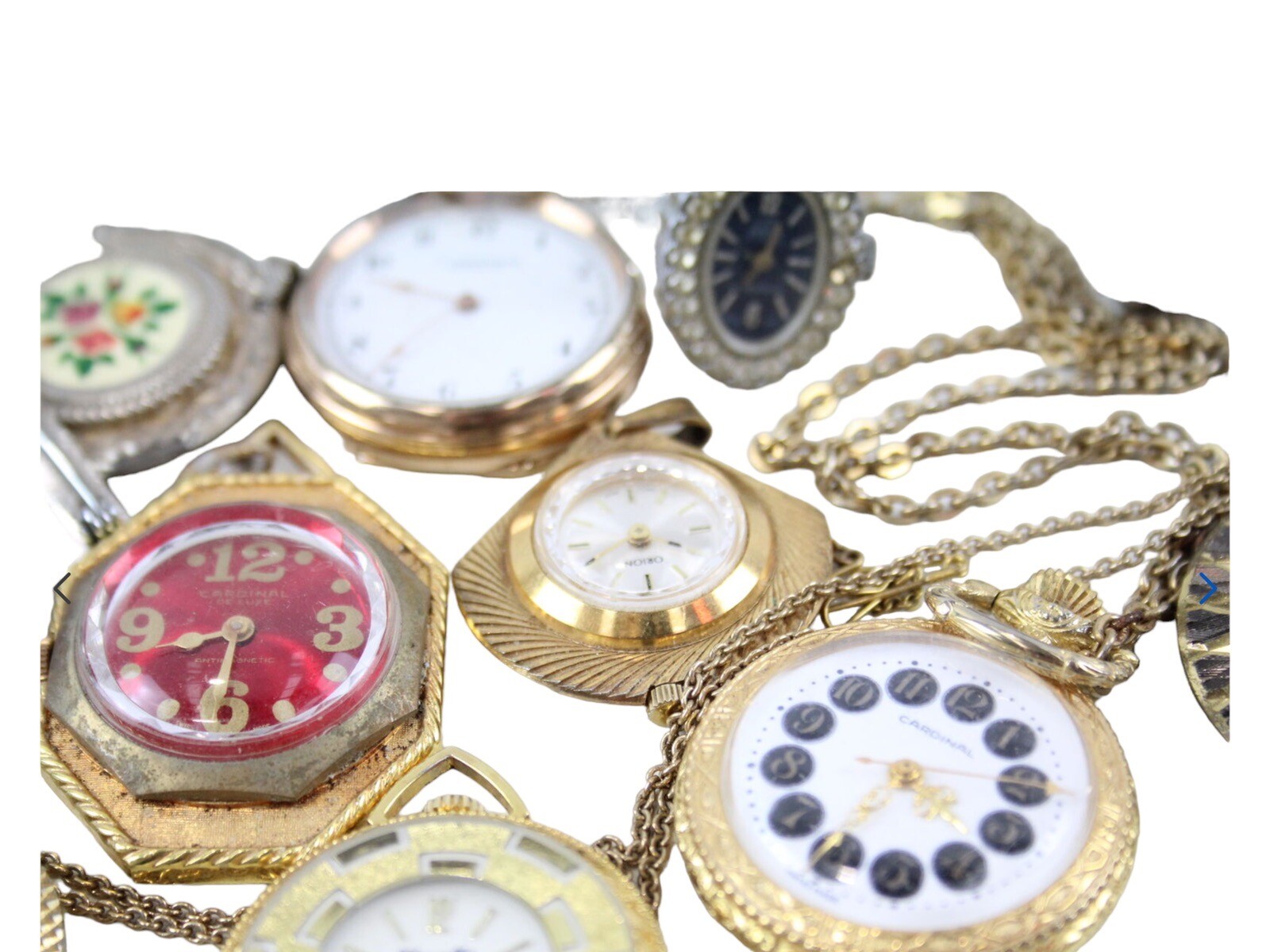 Vintage Retro Job Lot Of Ladies Pocket Watches Fobs Untested