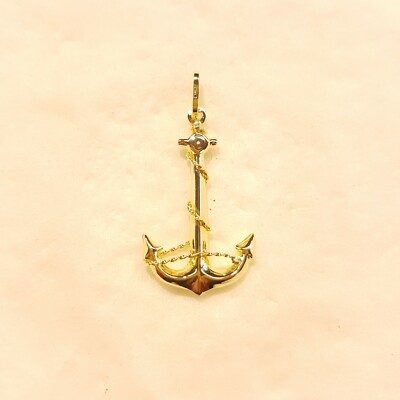 Meeranker Anhänger - Anchor sea charm - 9Kt. g. 0,95