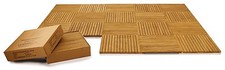 Teak Decking Tiles - 1m2 / 4pcs - Standard Slatted Pattern