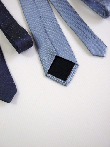 2 X SLIM NUOVO NEW 1 BLACK TIE POLIESTERE - Picture 4 of 4