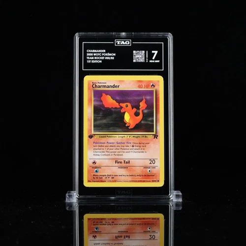 Pokémon TCG Charmander Team Rocket 1st Ed.  TAG Near Mint 7