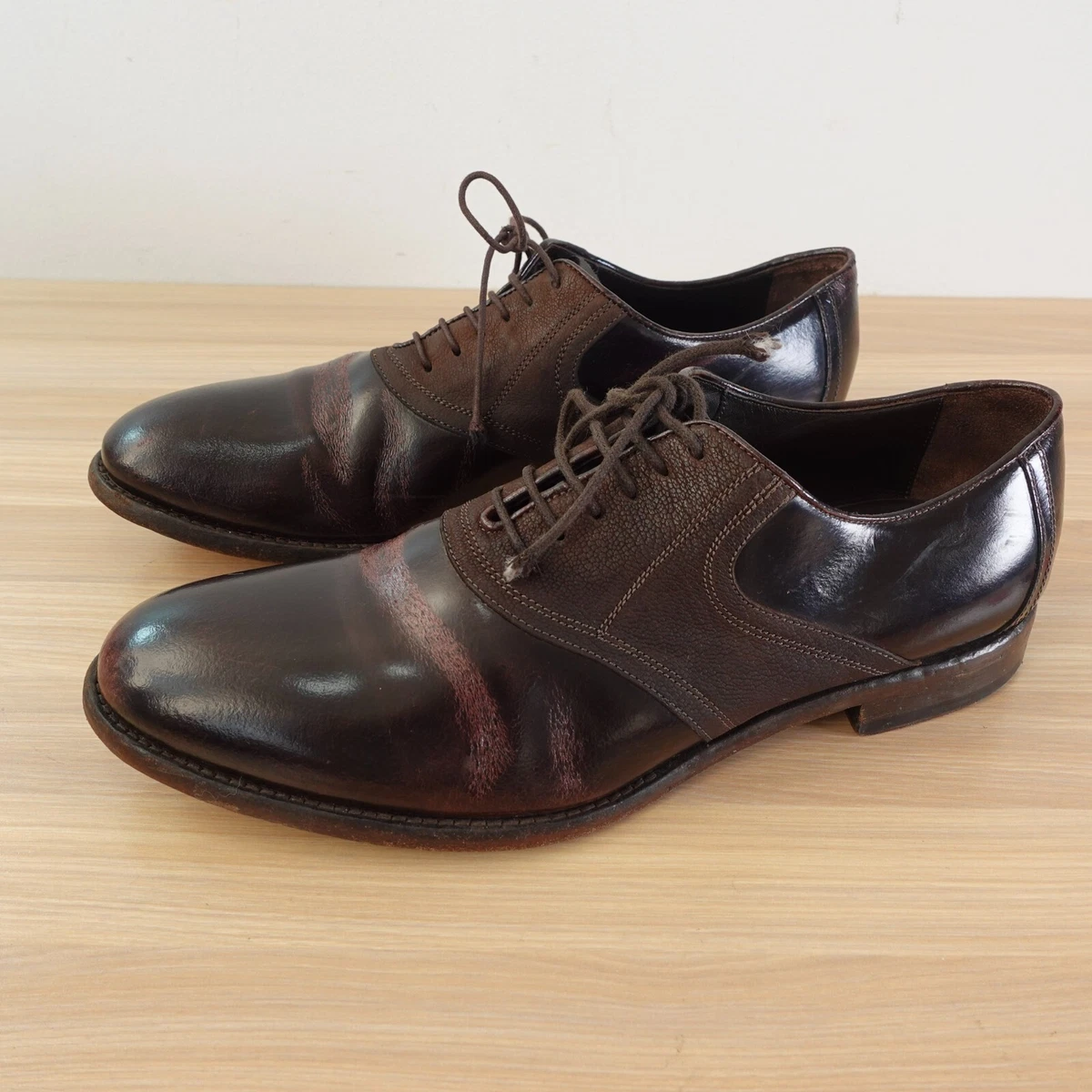 靴 00s EMPORIO ARMANI leather dress shoes Emporio Armani Leather Upper Oxford Dress Shoes for Men for sale