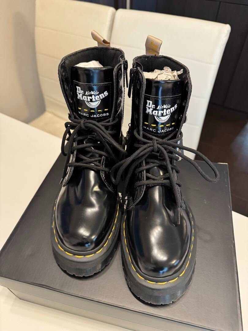 Dr Martens Marc Jacobs Black Jadon Charm Boots Size JP24cm used | eBay