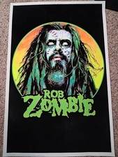 Rob Zombie blacklight poster flocked Past , Present and Future Art Work. 23x35