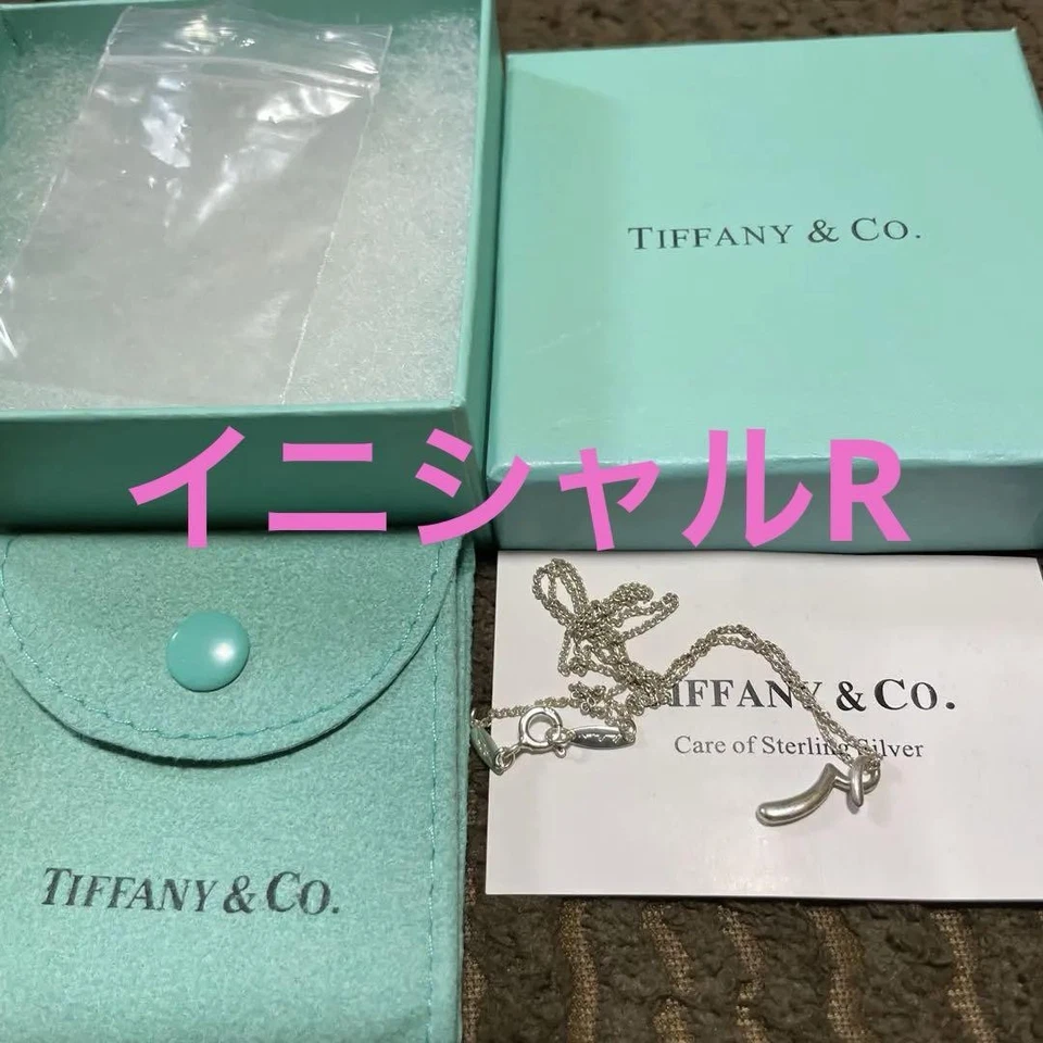 [VG] TIFFANY & CO. Elsa Peretti ожерелье серебро 925 инициал r R подвеска б/у - Изображение 2 из 4