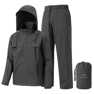 Bassdash Mens Rain Suit Waterproof Breathable Durable Fishing Rain Gear
