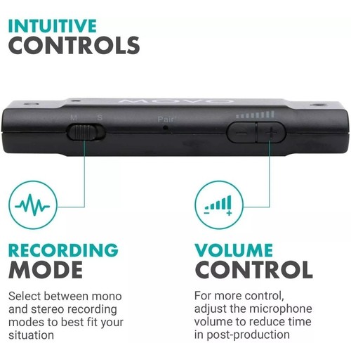 Movo EDGE-DI kabelloses Lavalier Mikrofonsystem für Lightning, iPhone, iPad - Bild 8 von 10