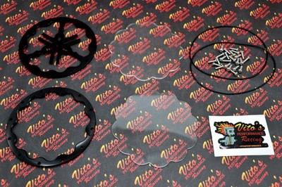 BLACK insert clear glass lens O-ring screws Vito's Banshee billet stator cover