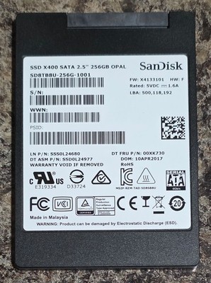 SanDisk X400 256GB,2 5 inch Internal SSD - SD8TB8U-256G-1001