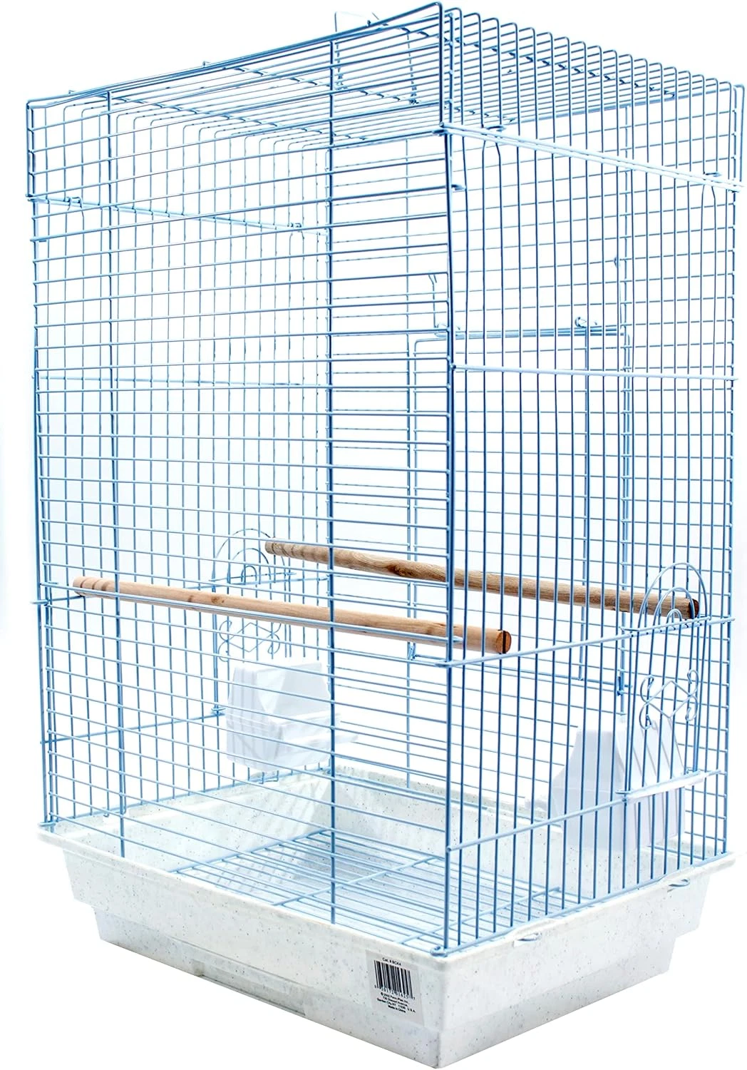 Chic White Birdcage for Cockatiels, Conures & Small Parrots - Square Design
