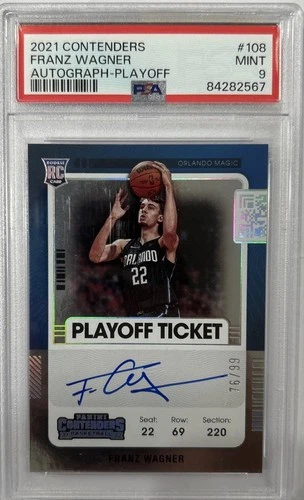2021-22 Panini Contenders - Franz Wagner #108 Playoff Ticket /99 (AU, RC)