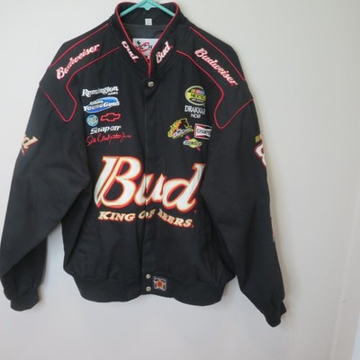 Chase Authentics Budweiser Dale Earnhardt Jr NASCAR Racing Jacket XL Black