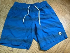 Vuori Shorts Mens Medium Blue Kore Drawstring Athletic Swim Lined Quick Dry