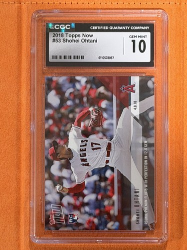 2018 Topps Now SHOHEI OHTANI RC #53 CGC 10 GEM MINT