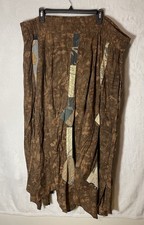 Vintage Nativewear Designs Long Boho Patchwork Skirt L Rayon Wearable Art