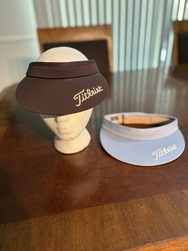 Titleist Golf Visors Oversized Lot (2) #1 Name in Golf Soft Padded Brim