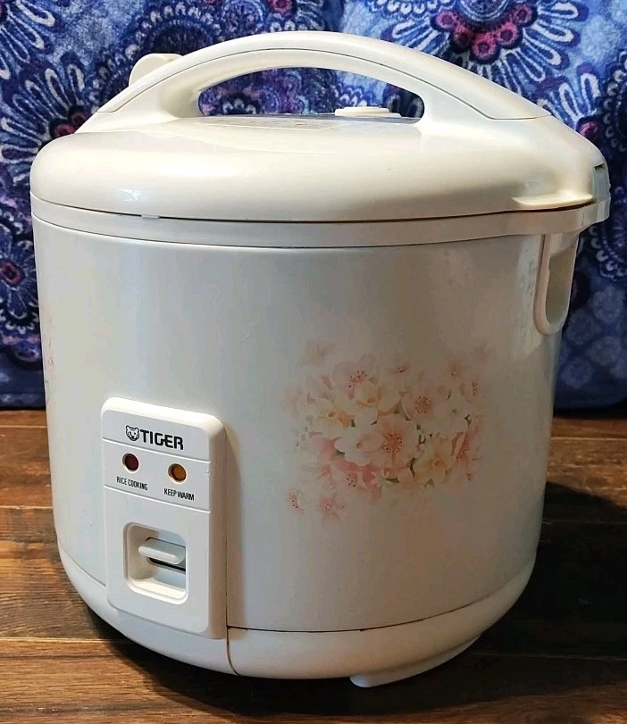 Tiger JNP-1800-FL 10-Cup Rice Cooker and Warmer, Floral White Made in Japan