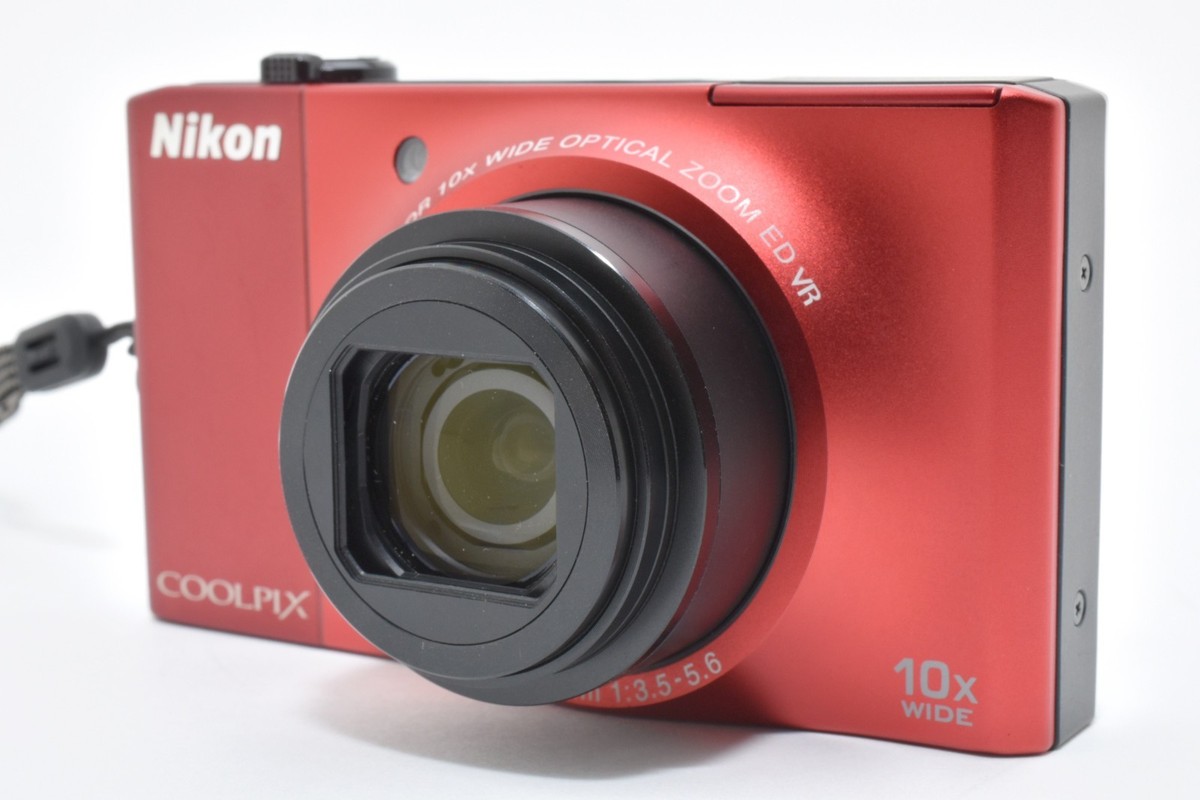 Nikon Coolpix S8000 14.2MP Digital Camera Red w/10x Optical Zoom