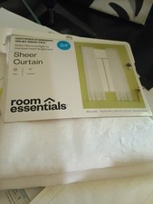 New Room Essentials - Sheer Curtain - White Crinkle - 40 In X 84 In