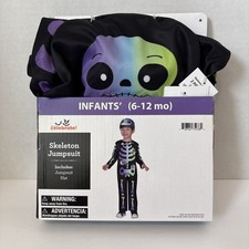 Skeleton Jumpsuit Infant 6 - 12 Months Dress Up Halloween Costume