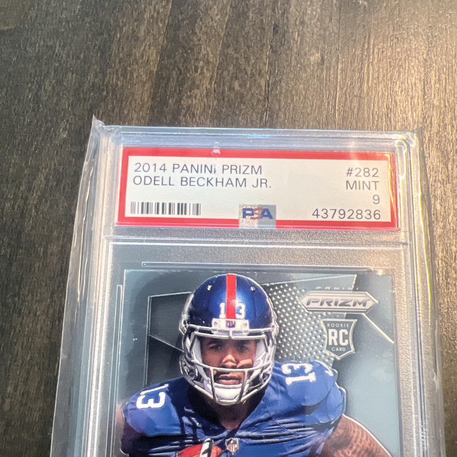 2014 Panini Prizm Odell Beckham Jr Prizm  Rookie Card PSA 9  Giants view 4