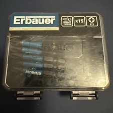 Erbauer PZ2 50mm Impact Torsion Bits Black Screwdriver Bit Box Set of 15