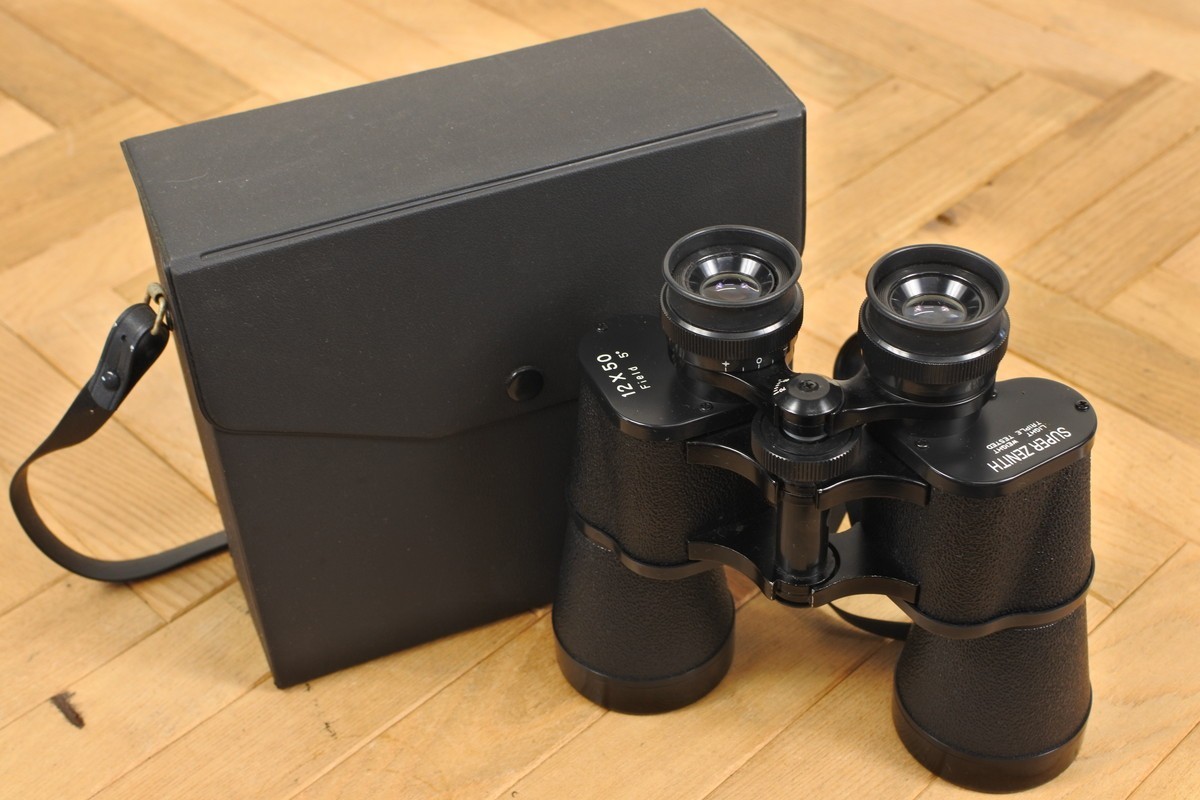 ヒコーキ 50 Super Zenith Binoculars 12x50 Field 5° Black Made in Japan with