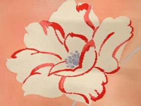 7596543: JAPANESE KIMONO JAPANESE NAGOYA OBI / WOVEN FLOWER