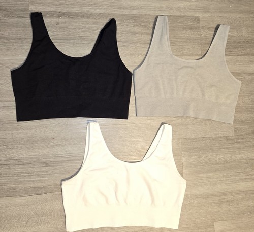 Fruit of the Loom:Women's-360 Stretch Longline Wirless Sport Bras XXL-3 pack-Ec
