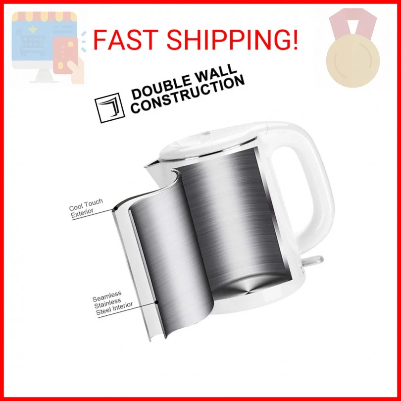 Hervidor eléctrico de doble pared de acero inoxidable Secura calentador de agua para té café con Foto 2 de 2