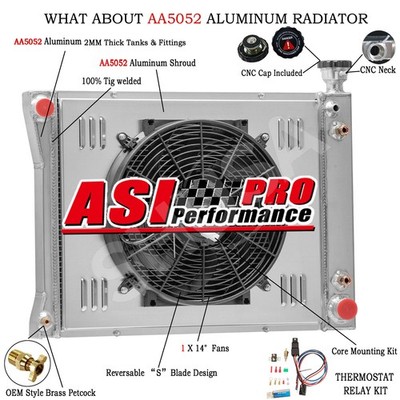 3 Row Radiator&Shroud Fan For 1988-93 Chevy GMC C1500 C2500 K1500 K2500 4.3 5.0L