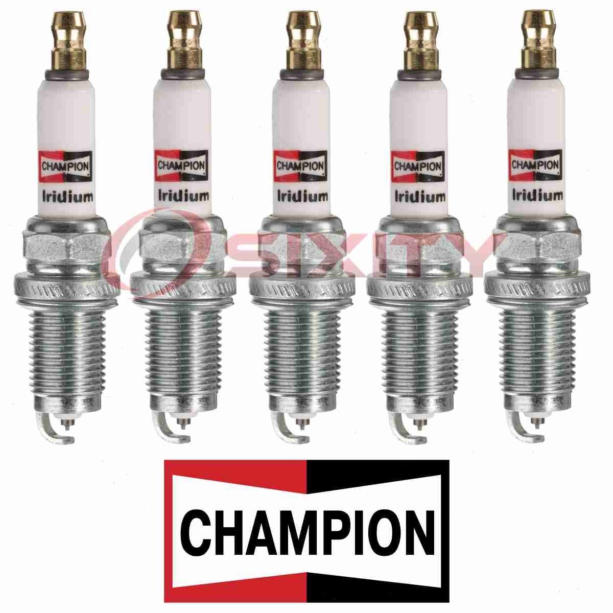 For Volkswagen Passat CHAMPION IRIDIUM 5 pc Spark Plugs 2.5L L5 2012-2014 bs