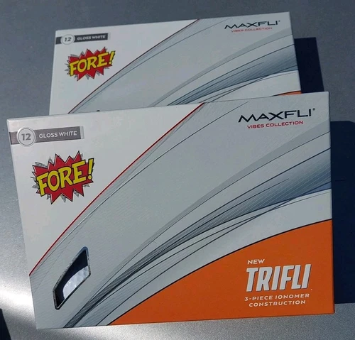 (24) Two Dozen FORE 3-Piece - Brand New  Maxfli 2023 TriFli Vibes 