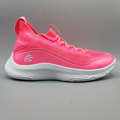 Under Armour Curry 8 NM Pink White Basketball Shoes 3024785-606 Size 12.5