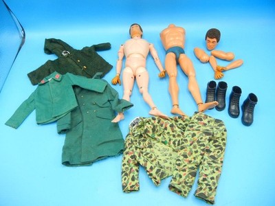 Vintage Hasbro Palitoy Action Man Eagle Eye Figures Mixed Lot Tagged Clothing