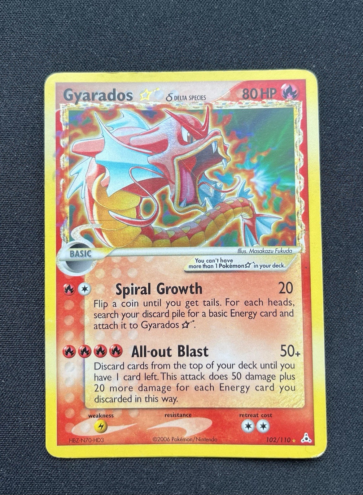 Pokémon 2006 Gyarados ex Holon Phantoms #102 (RAW ungraded)