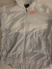 Girls Nike Size Extra Large XL Jacket Hooded Outerwear Windbreaker White Read