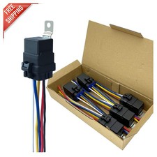Efficient 5-PIN 12V Waterproof Relay Set - 40/30 AMP for Automotive DIY Projects