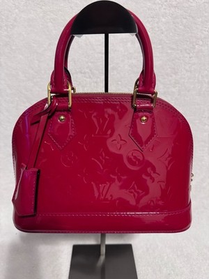 Louis Vuitton Alma Top Handle Bag BB Red Leather