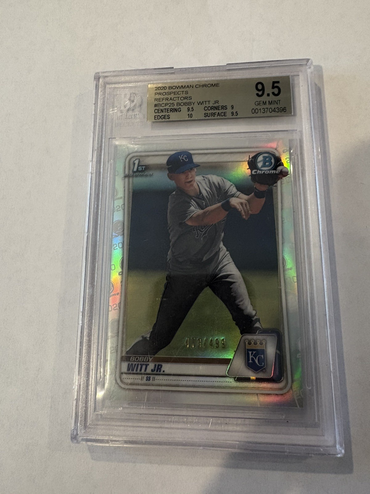 Bobby Witt Jr. 2020 Bowman #BCP-25 Chrome Prospects - Refractor 