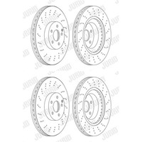 2X Jurid Bremsscheiben Vorne 350Mm Gelocht/Innenbel. Passend FÜR MERCEDES-BENZ