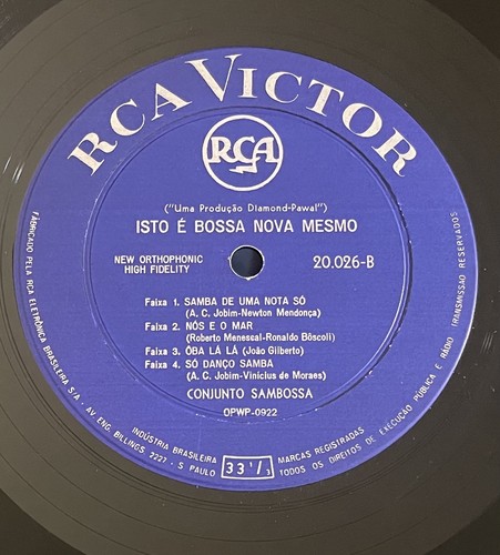 CONJUNTO SAMBOSSA Isto E Bossa Nova Mesmo 1963 RCA 20.026 BRAZIL plays EX+ to NM - Picture 4 of 7