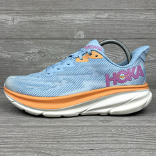 Hoka One One Clifton 9 'Airy Blue' Orange Running Shoes Sneakers Womens Size 9 B