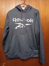 NWT REEBOK MENS SIZE SMALL EBONY HEATHER GRAY HOODIE